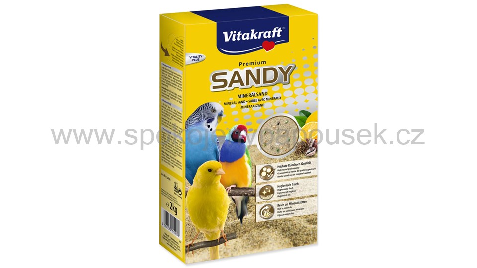 Písek VITAKRAFT Sandy pro malé papoušky 2 kg