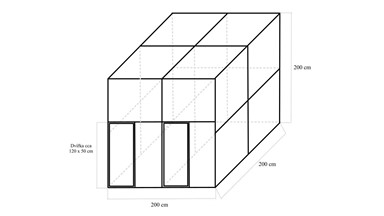 Stavebnice dvojvoliéry 2x2x2m PROFI