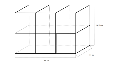 Rozložitelná voliéra 3x1x2 m (pletivo 19x19;1,45)