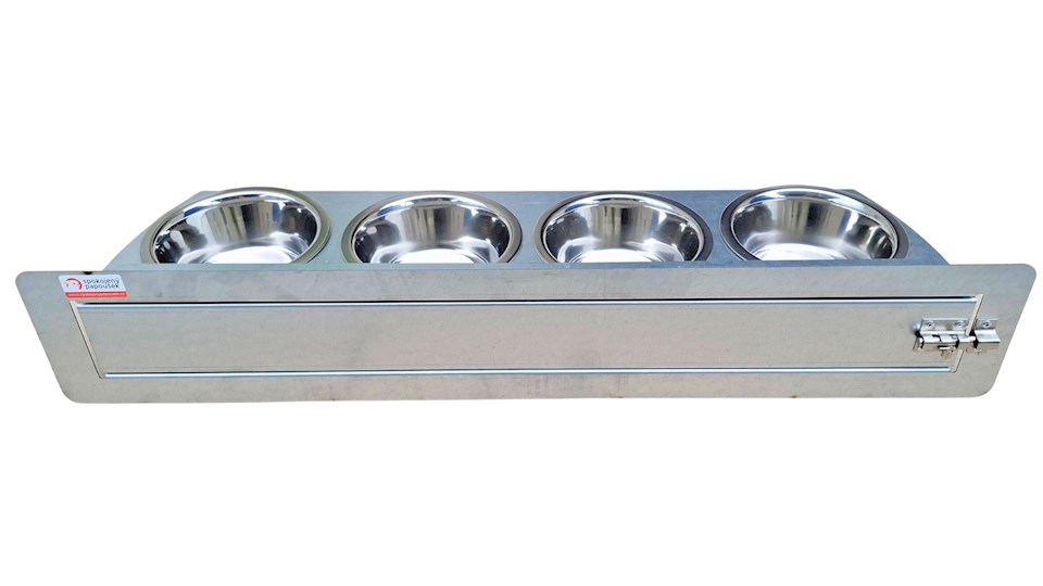 Krmný otočný pult se čtyřmi miskami (Čtyřmiska - standard)