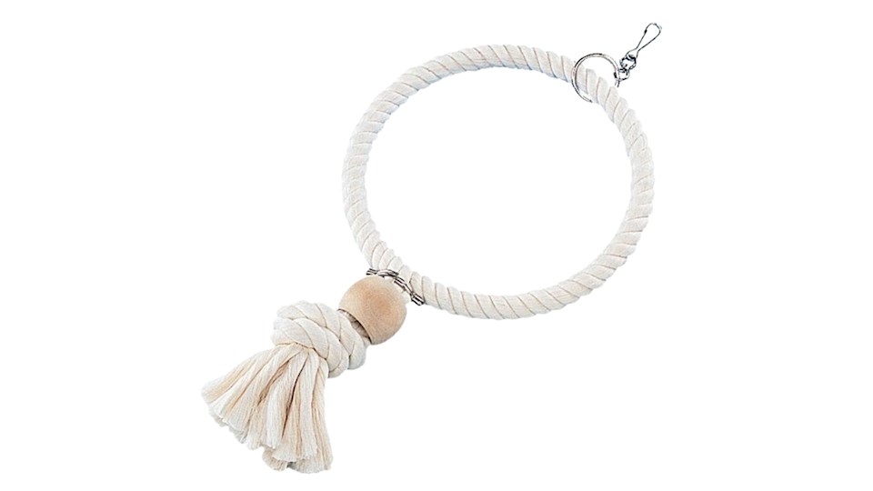 Bavlněný kruh s dřevěnou kuličkou