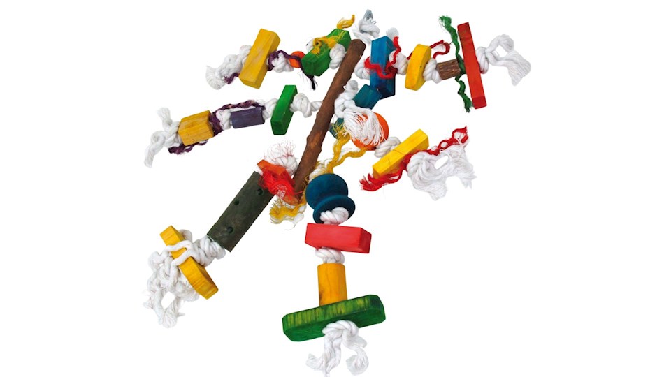 Hračka BJ Pletenec závěsná dřevo - provaz 10x40 cm