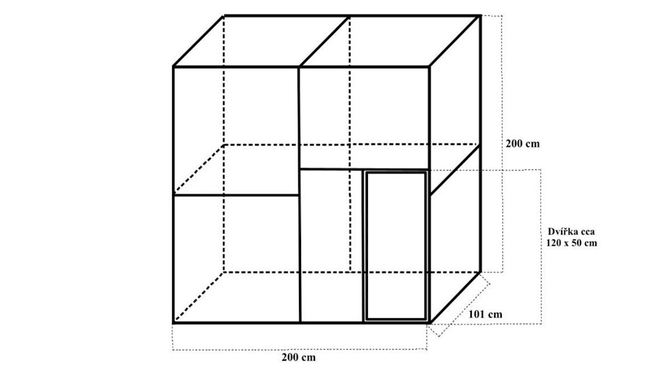 Stavebnice voliéry 2x1x2m PROFI