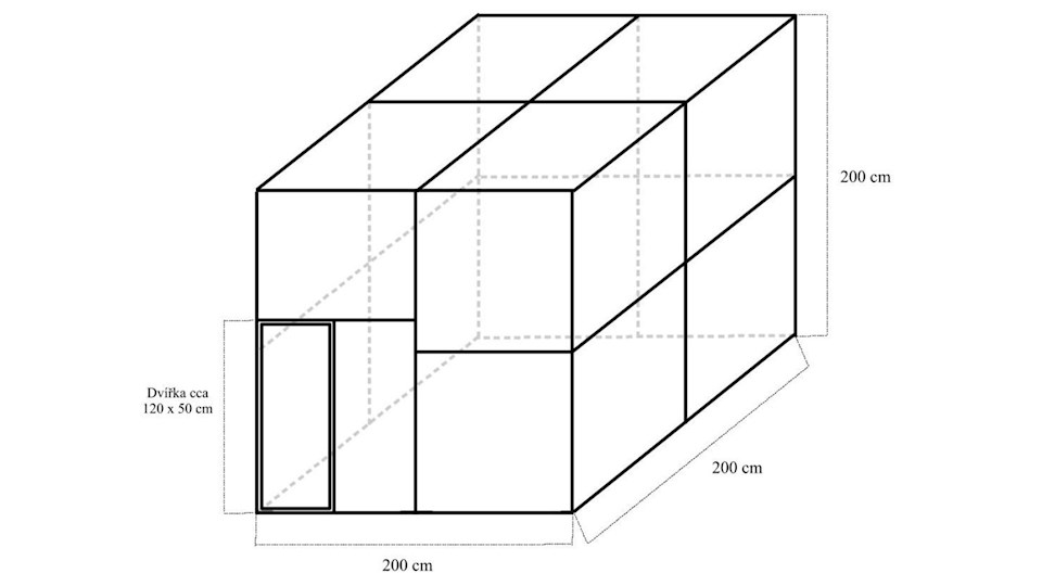 Stavebnice voliéry 2x2x2m PROFI