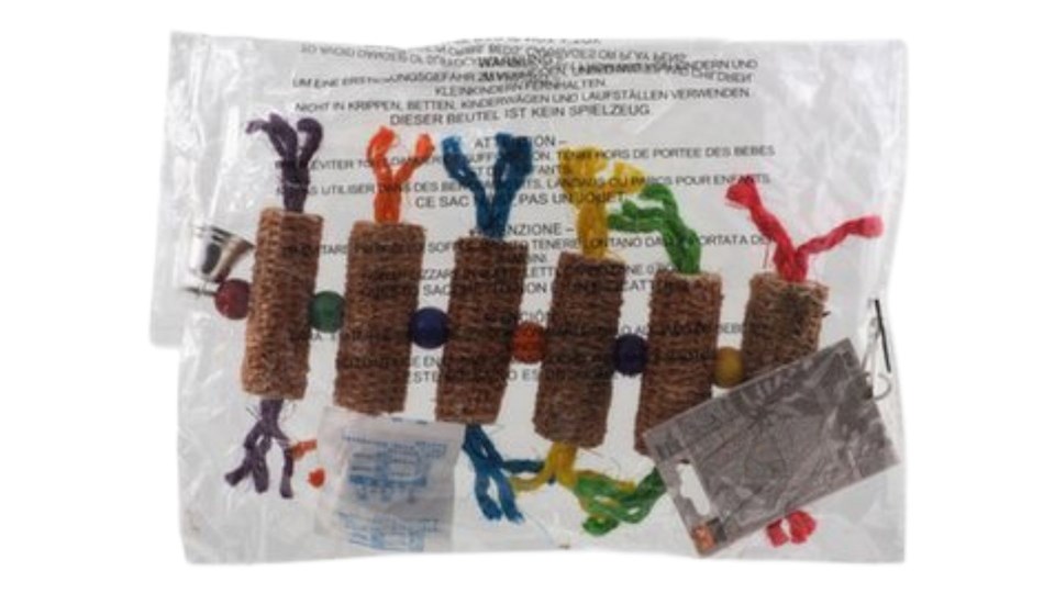 Hračka BJ závěsná klasy se zvonečkem barevná 27x16 cm