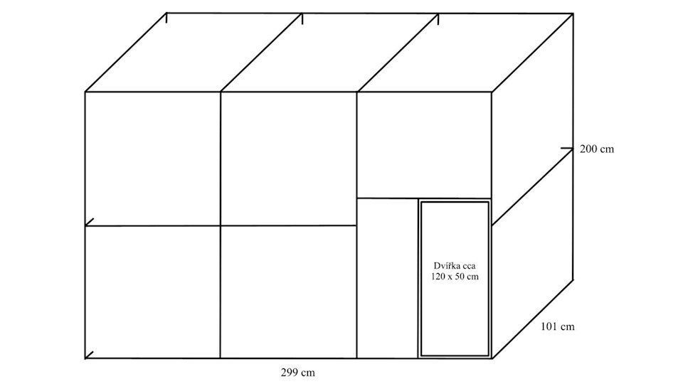 Stavebnice voliéry 3x1x2m PROFI