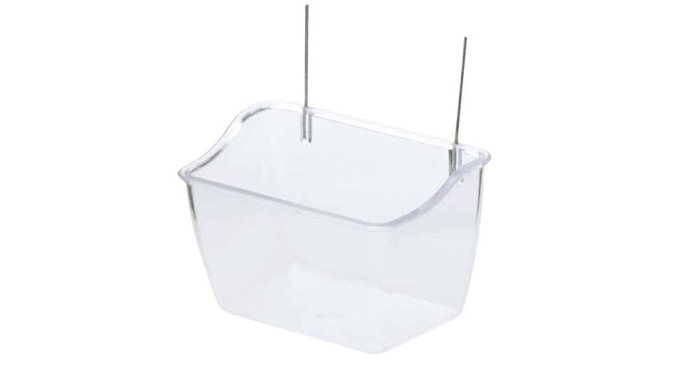 Závěsné plastové krmítko 10,5x7x7cm