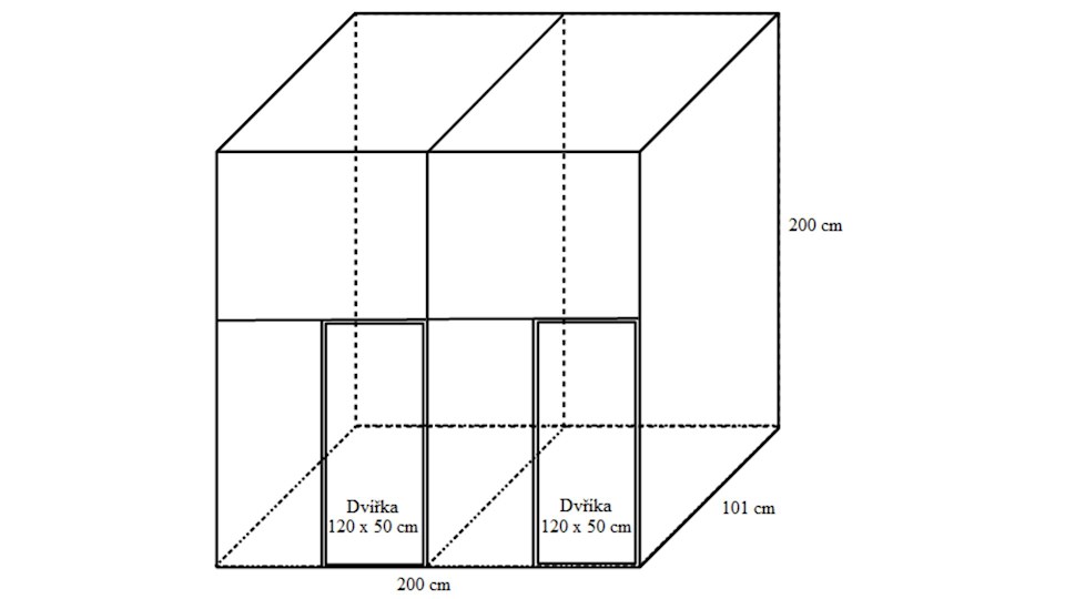 Stavebnice dvojvoliéry 2x1x2m ECONOMY
