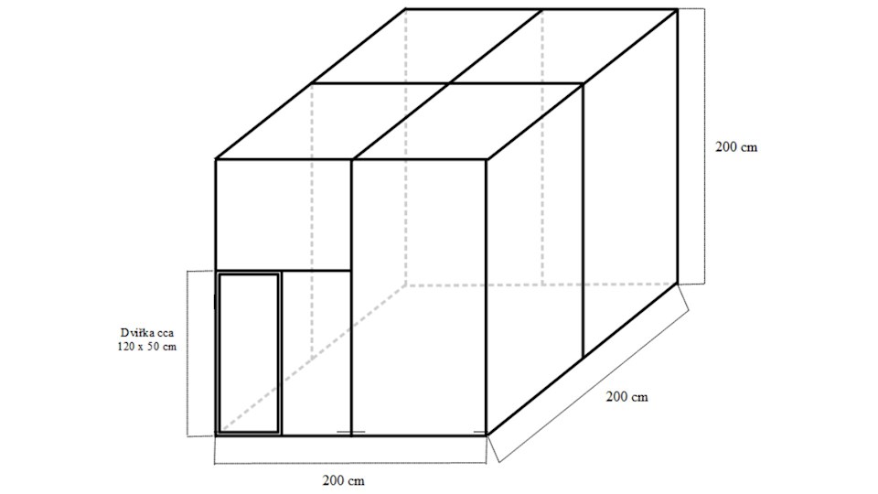 Stavebnice voliéry 2x2x2m ECONOMY