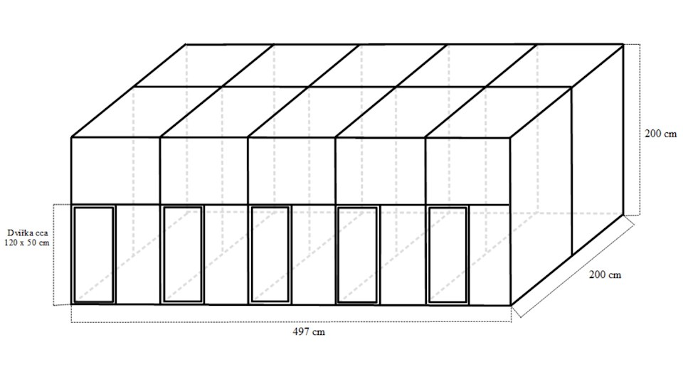 Stavebnice pětivoliéry 5x2x2m ECONOMY