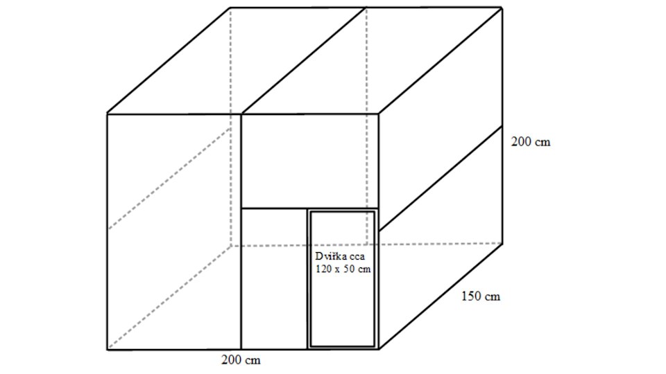 Stavebnice voliéry 2x1,5x2m ECONOMY