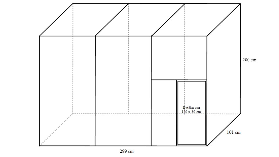 Stavebnice voliéry 3x1x2m ECONOMY