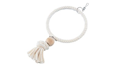 Bavlněný kruh s dřevěnou kuličkou