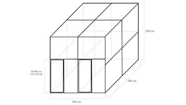 Stavebnice dvojvoliéry 2x2x2m PROFI