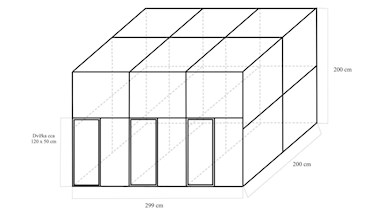 Stavebnice trojvoliéry 3x2x2m PROFI