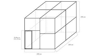 Stavebnice voliéry 2x2x2m PROFI