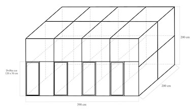 Stavebnice čtyřvoliéry 4x2x2m PROFI
