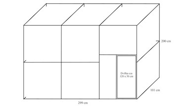 Stavebnice voliéry 3x1x2m PROFI