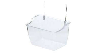 Závěsné plastové krmítko 10,5x7x7cm