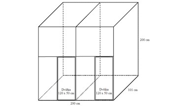 Stavebnice dvojvoliéry 2x1x2m ECONOMY