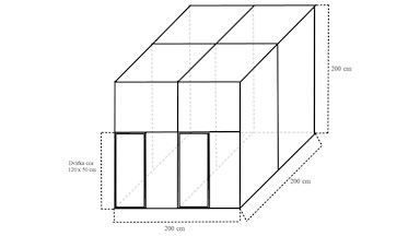 Stavebnice dvojvoliéry 2x2x2m ECONOMY