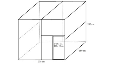 Stavebnice voliéry 2x1,5x2m ECONOMY