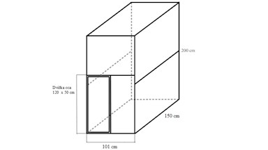 Stavebnice voliéry 1x1,5x2m ECONOMY