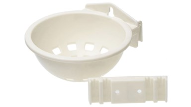 Plastová hnízdní miska 8,7x5 cm - s úchytem