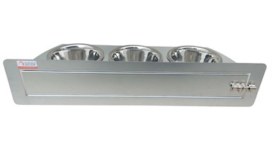 Krmný otočný pult se třemi miskami (Třímiska - standard)